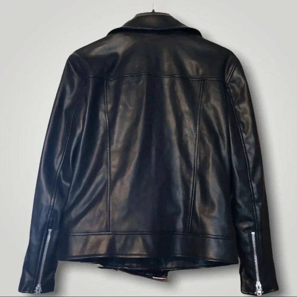 Bar III Faux Leather Buckle Jacket Black - Picture 3 of 8